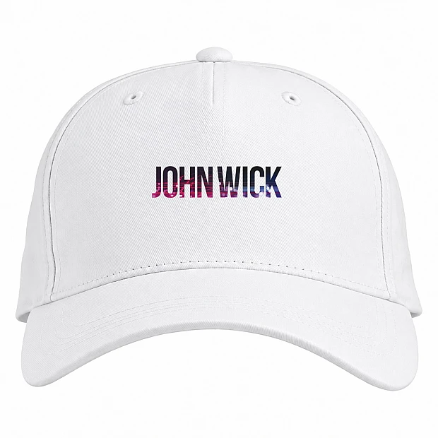 Baseball cap with Print John Wick Main Logo - white