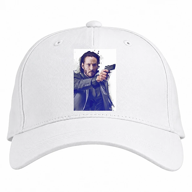 Baseball cap with Print John Wick Cute Hero - white