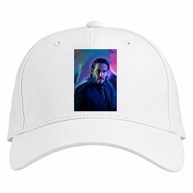 Baseball cap with Print John Wick Art Version - white