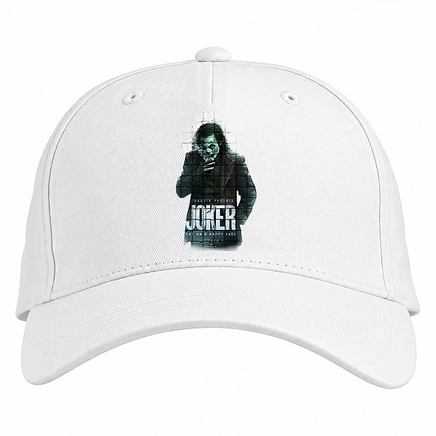Baseball cap with Print Joker Print - white