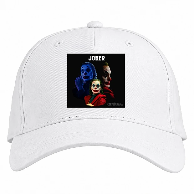 Baseball cap with Print Joker Theme - white