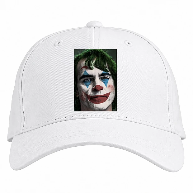 Baseball cap with Print Joker Full Face - white