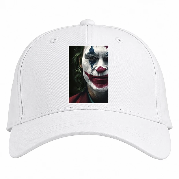 Baseball cap with Print Joker Face Version - white