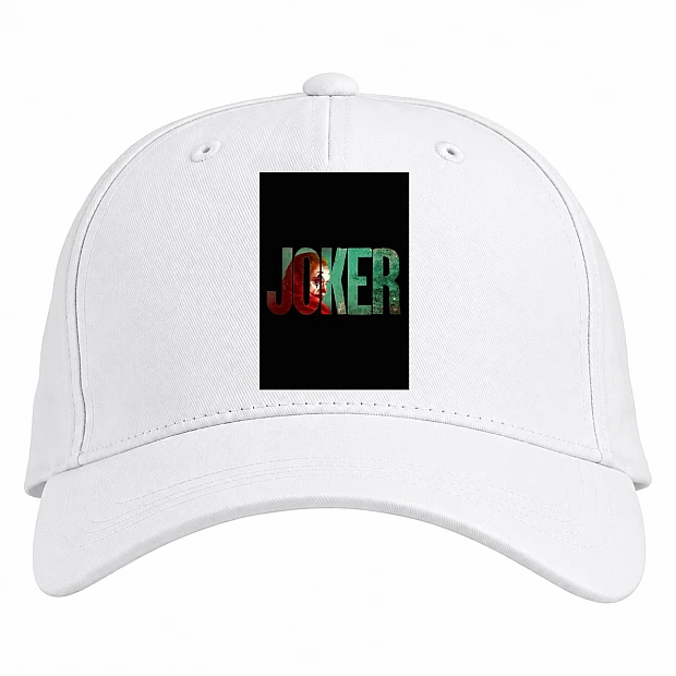 Baseball cap with Print Joker Logo - white