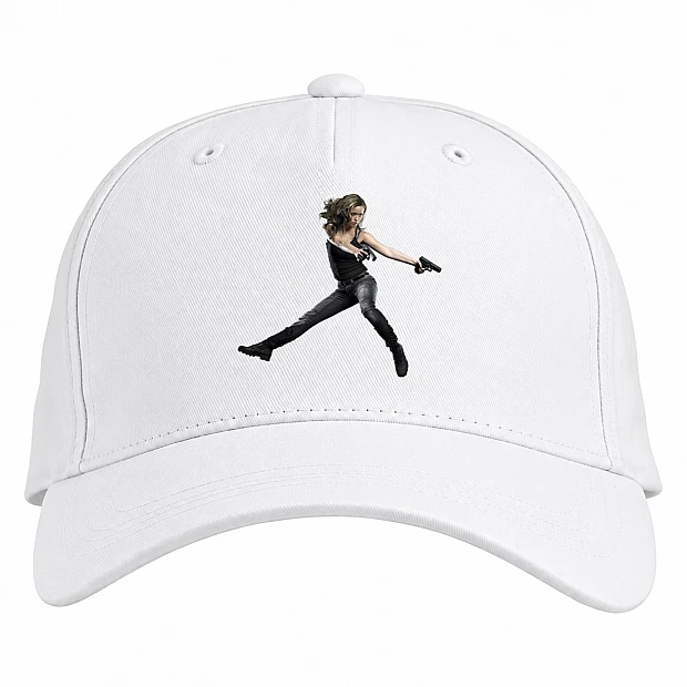 Baseball cap with Print The Terminator Sarah Connor - white