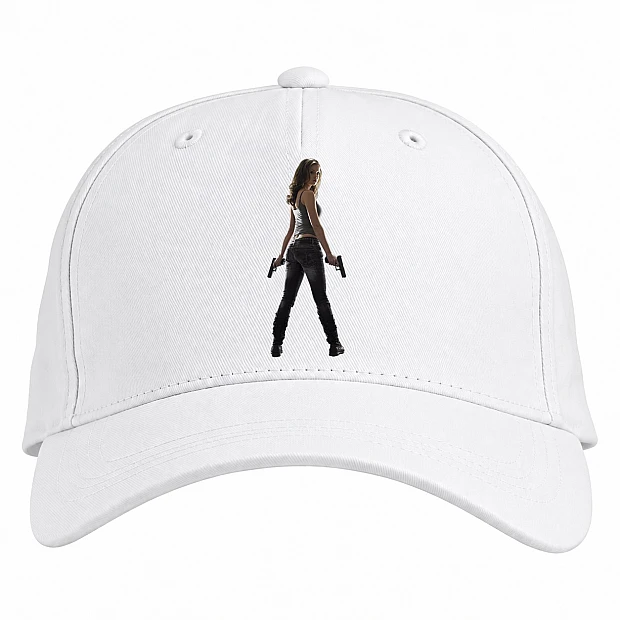 Baseball cap with Print The Terminator Sarah Connor Hero - white