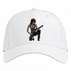 Baseball cap with Print The Terminator Hero Sarah Connor - white