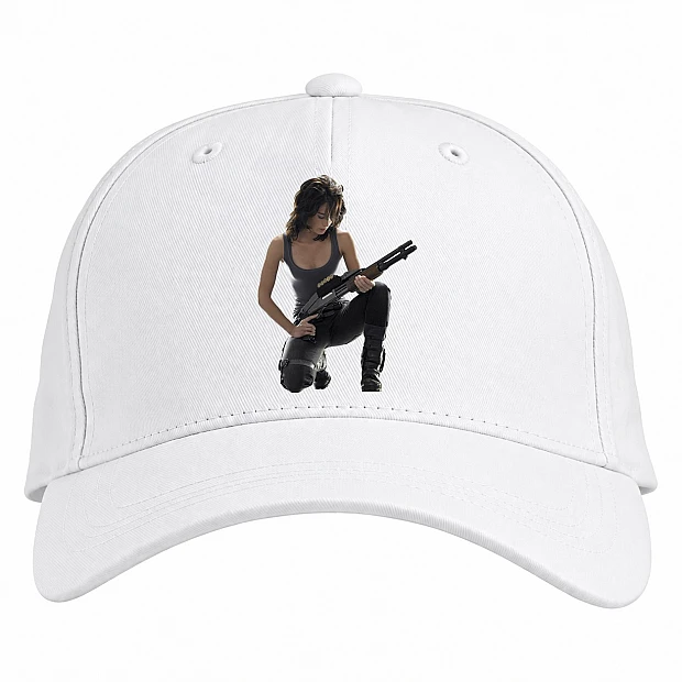 Baseball cap with Print The Terminator Hero Sarah Connor - white