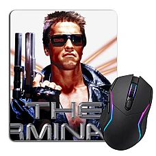 Mouse pad with print The Terminator Arnold Schwarzenegger Logo