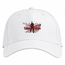 Baseball cap with Print The Terminator Hero Logo - white