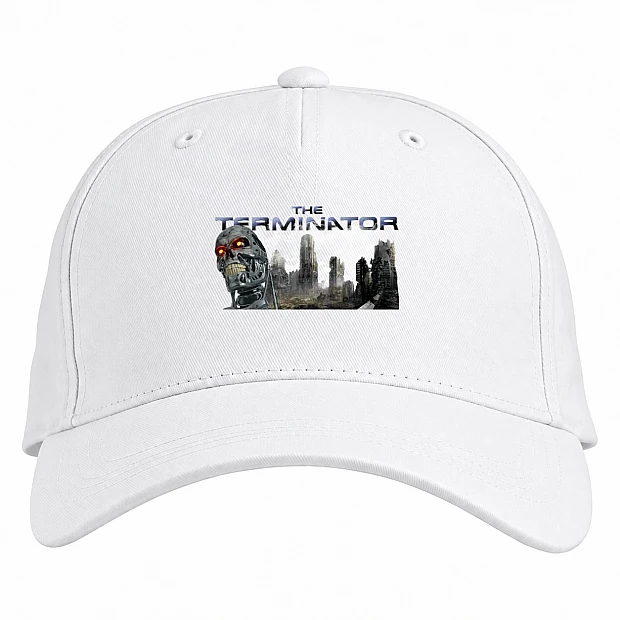 Baseball cap with Print The Terminator Theme - white