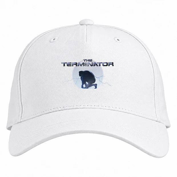 Baseball cap with Print The Terminator Print - white