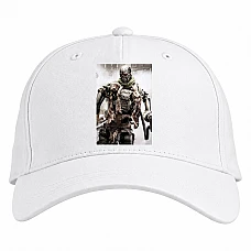 Baseball cap with Print The Terminator Robot - white