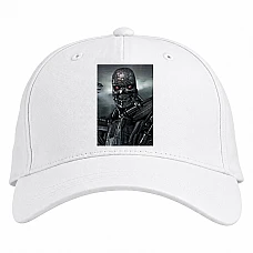 Baseball cap with Print The Terminator Hero Robot - white