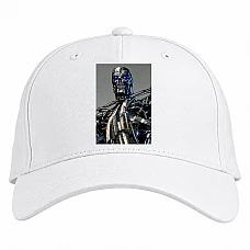 Baseball cap with Print The Terminator Robot Print - white