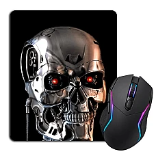 Mouse pad with print The Terminator Robot Head