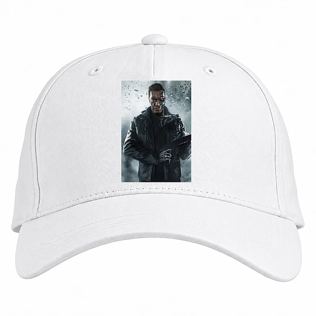 Baseball cap with Print The Terminator Main Theme - white