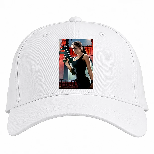 Baseball cap with Print The Terminator Sarah Connor Print - white
