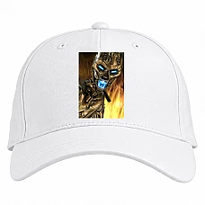 Baseball cap with Print The Terminator Robot Hero Print - white
