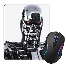 Mouse pad with print The Terminator Robot Face