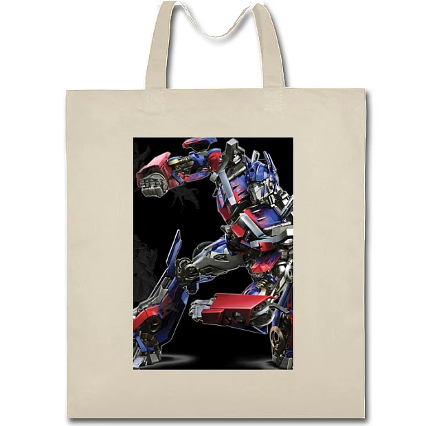 Eco bag with print Transformers Optimus Prime Hero - beige