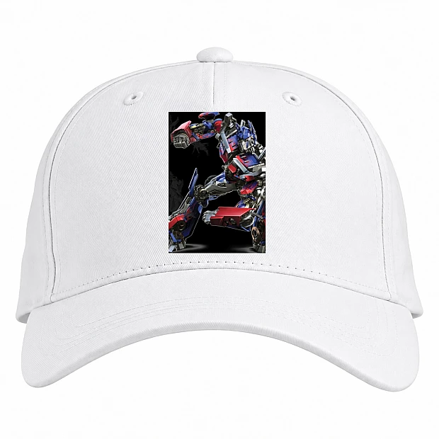Baseball cap with Print Transformers Optimus Prime Hero - white