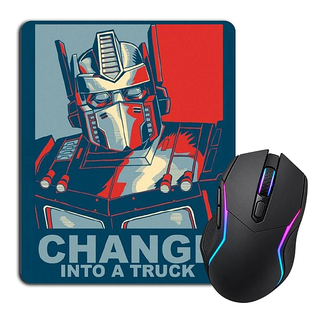 Mouse pad with print Transformers Change Into A Truck