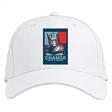 Baseball cap with Print Transformers Change Into A Truck - white