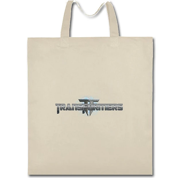 Eco bag with print Transformers Logo - beige