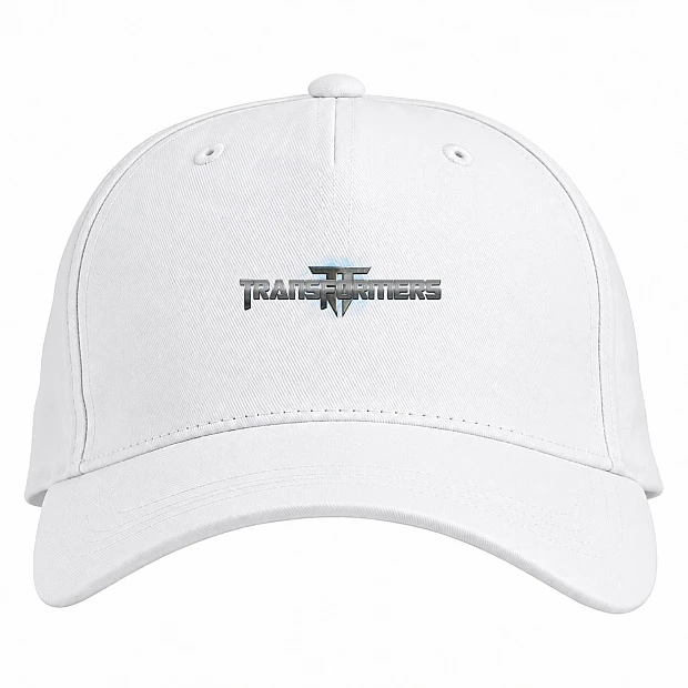 Baseball cap with Print Transformers Logo - white