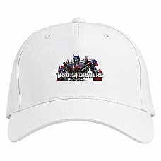Baseball cap with Print Transformers Optimus Prime Logo - white