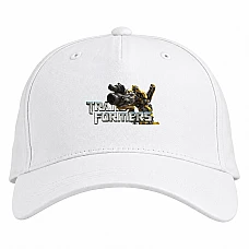 Baseball cap with Print Transformers Bumblebee Logo - white