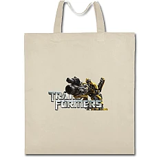 Eco bag with print Transformers Bumblebee Logo - beige