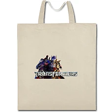 Eco bag with print Transformers Logo Optimus Prime - beige