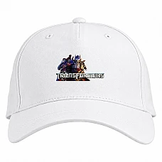 Baseball cap with Print Transformers Logo Optimus Prime - white