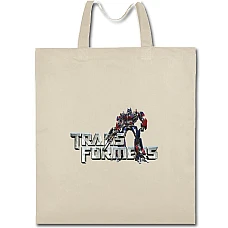 Eco bag with print Transformers Big Logo - beige