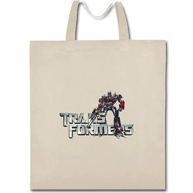 Eco bag with print Transformers Big Logo - beige