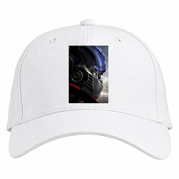 Baseball cap with Print Transformers Robot Head - white