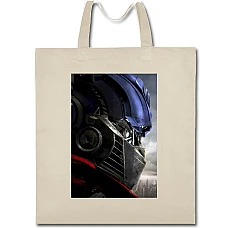 Eco bag with print Transformers Robot Head - beige