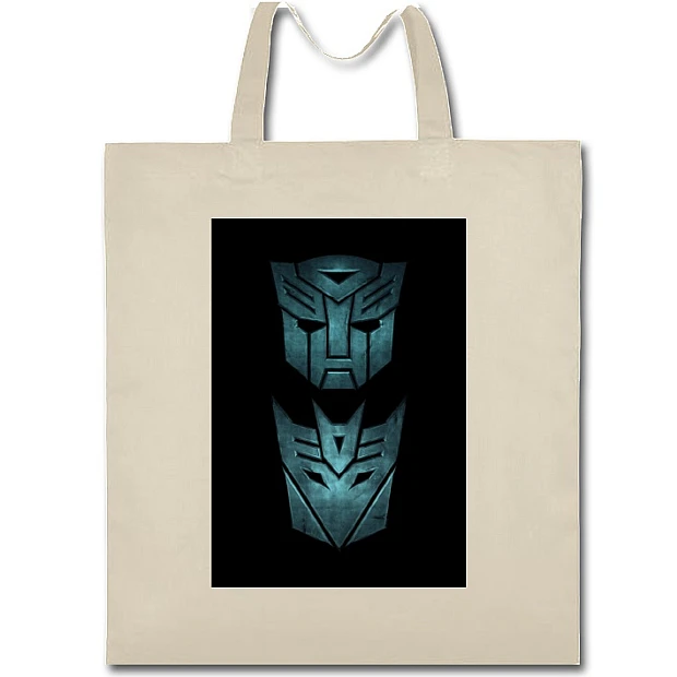 Eco bag with print Transformers Metal Heads - beige