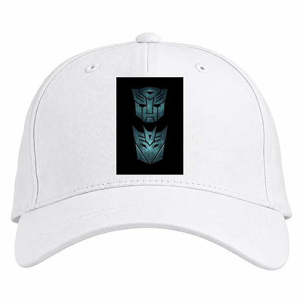 Baseball cap with Print Transformers Metal Heads - white