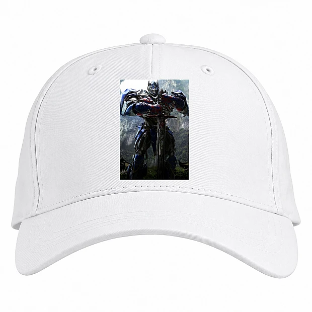 Baseball cap with Print Transformers Optimus Prime - white