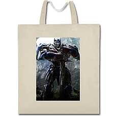 Eco bag with print Transformers Optimus Prime - beige