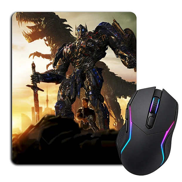 Mouse pad with print Transformers Print With Dinosaur