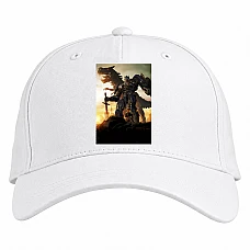 Baseball cap with Print Transformers Print With Dinosaur - white