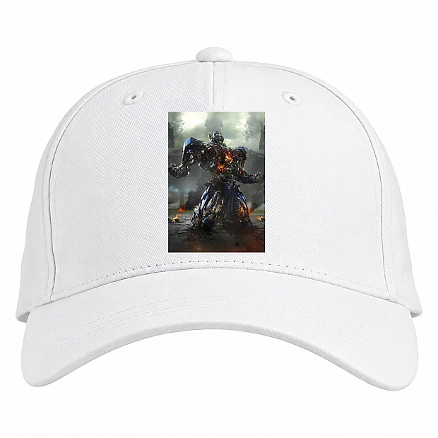 Baseball cap with Print Transformers Hero Optimus Prime - white
