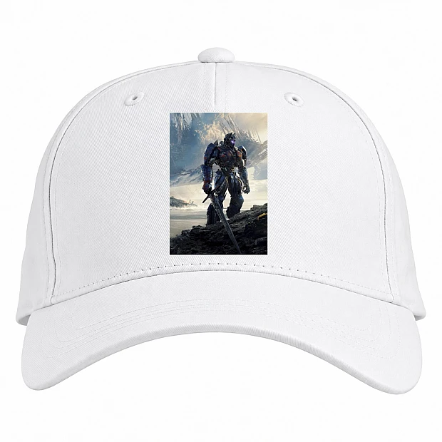 Baseball cap with Print Transformers Optimus Prime Sword - white