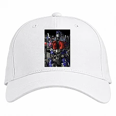 Baseball cap with Print Transformers Optimus Prime Robot - white