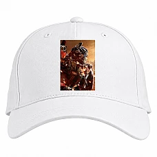 Baseball cap with Print Transformers Robot - white