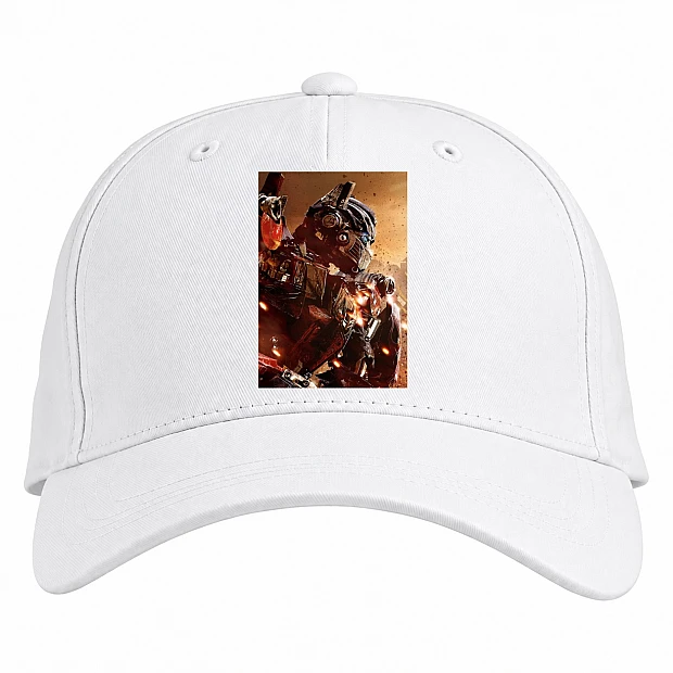Baseball cap with Print Transformers Robot - white